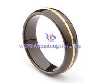 钨合金镀金戒指图片