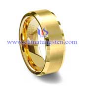 钨合金镀金戒指图片