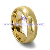 钨合金镀金戒指图片