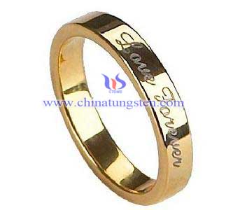 钨合金镀金戒指图片