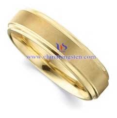 钨合金镀金戒指图片